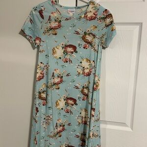 LuLaRoe Carly. NWOT. Unicorn blue floral. XXS.